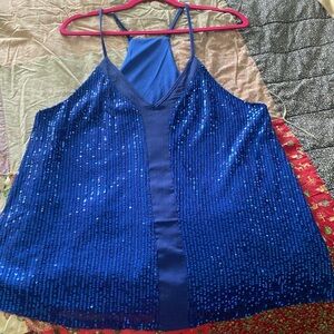 large racerback glitter tank